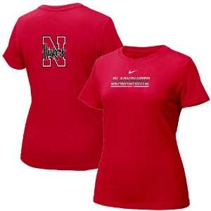 Nike Nebraska Cornhuskers Scarlet Ladies Uniform T shirt  