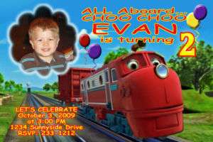 Chuggington Trains Personalized Birthday Invitation  