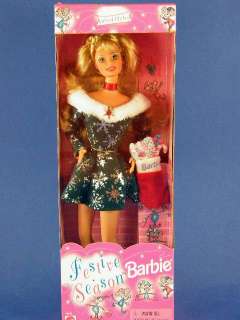 Festive Season Barbie Doll NRFB 18909 Happy Holidays 074299189098 