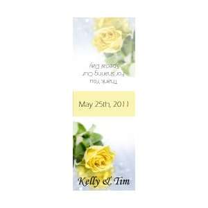  Style 10225 Yellow Rose Wedding Label 1.25 x 3.5 Tic Tac Labels 