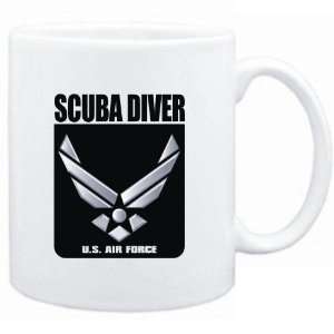   Mug White  Scuba Diver   U.S. AIR FORCE  Sports