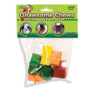   Manufacturing Wood Natural Gnawsome Small Pet Chew, Large, Set of 6