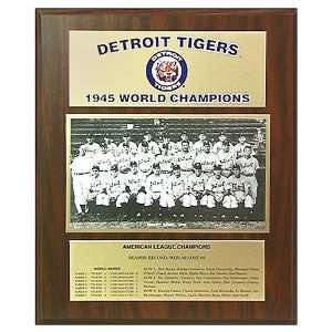 MLB Tigers 1945 World Series Plaque 