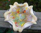   Murano Art Glass Dino Martens millifiore Tutti Frutti Ruffle Bowl Dish
