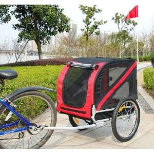   Pet DOG Bike Bicycle Trailer PET Carrier Red Black 