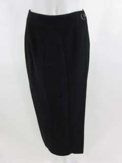 DANA BUCHMAN Black Wool Full Length Skirt Sz 4  