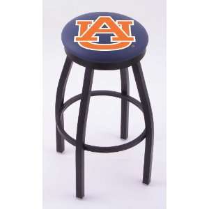 Auburn University 30 Single ring swivel bar stool with Black, solid 