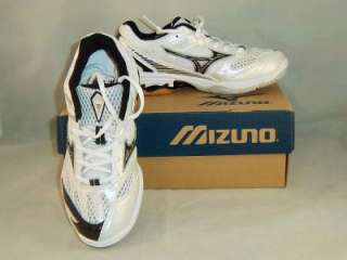 Mizuno Volleyball Shoes   Wave Spike 11   White/Black   Womens 5.5 