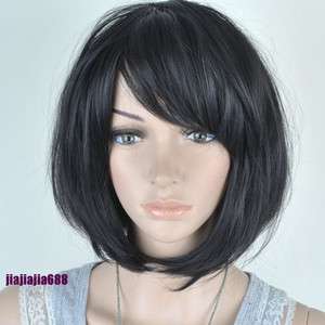 Women Girl Short Straight BOBO Cosplay Full Party Wigs Hair With Wig 