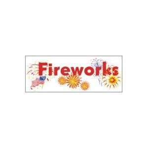   Business Advertising Banner   Fireworks With Flag
