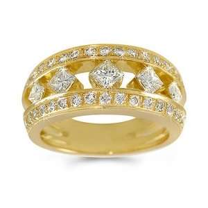 CleverEves Elegant City Style Diamond Band in 18k Yellow Gold size 5 