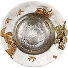 GORHAM 1882 MIXED METALS COPPER BRASS STERLING SILVER HAMMERED BOWL