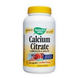  Calcium citrate/malate complex 250 Capsules   Natures Way 