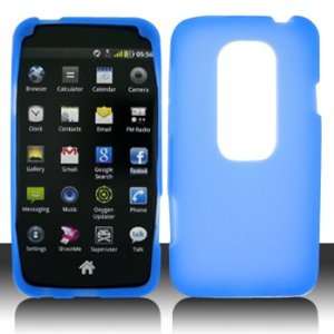  iNcido Brand HTC EVO 3D Cell Phone Trans. Blue Silicon 