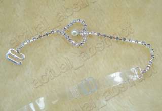 18X rhinestone&silver plated bra strap wholesale  