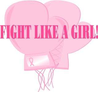 Fight Like a Girl Breast Cancer Iron on Transfer  
