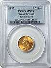 Britain 1887 Gold 1/2 Sovereign PCGS MS **65** Just Wonderful