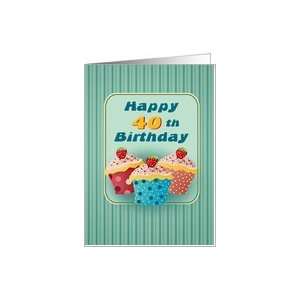  40 years old Cupcakes Birthday Greeting Cards Card Toys 