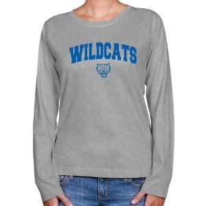 Fort Valley State Wildcats Ladies Ash Logo Arch Long Sleeve Classic 