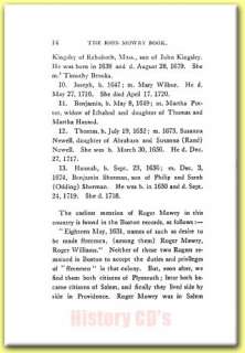 1909 MOWRY MOREY FAMILY NAME Tree History Genealogy Bio  