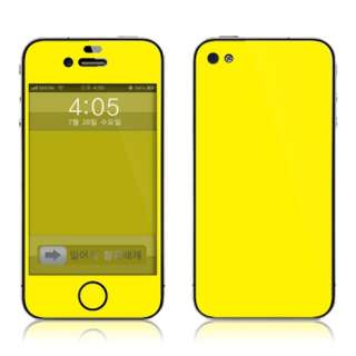 Apple iPhone4 Full body Skin Decal Cover Sticker Yellow  