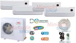 Ductless Mini Split 4 x 12000 Air Conditioner A/C Heat Pump Inverter 