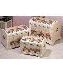 Hand painted Floral Nesting Trunks (China)  