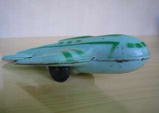 1950s ANTIQUE TIN TOY MECHANICAL AIRPLANE  
