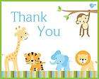 Jungle Baby Shower Thank You Cards, Set of 50 with envelopes, Free 