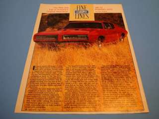 1968 1972 Pontiac GTO magazine forum car ad  