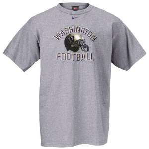 Nike Washington Huskies Grey Football Helmet T shirt  