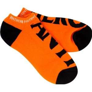   Hero No Show Socks Orange Single Pair Skate Socks