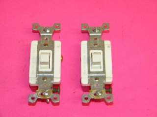 Lot of 2 Arrow Hart Toggle Switches, 20Amp 120 277VAC White  