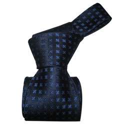 Dmitry Mens Silk Navy Patterned Tie  