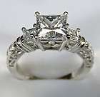 00Ct 3 STONE PRINCESS CUT ANNIVERSARY ENGAGEMENT RING IN 14K GOLD NO 