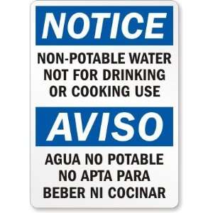  Notice Non Potable Water Not For Drinking Or Cooking Use 