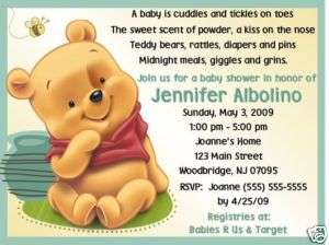 Baby Winnie the Pooh Invitations/Party Supplies  