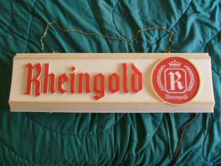   LIGHTED RHEINGOLD BEER 2 SIDED SIGN THANK YOU CALL AGAIN  