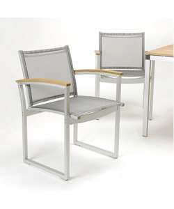 Glades Outdoor Aluminum Dining Chairs (Set of 2)  
