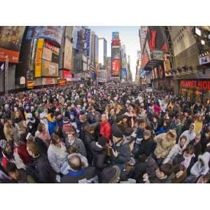 Large Crowd Gathered in Times Square for the New Years Celebration 