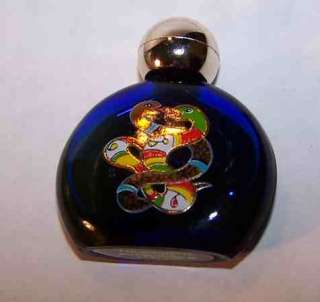 Miniature Perfume Bottle * NIKI DE SAINT PHALLE Blue w Snakes  