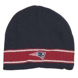 New England Patriots Striped Beanie Stocking Hat  