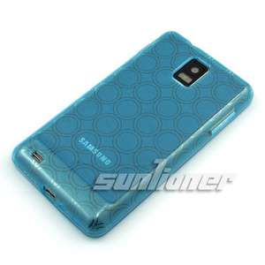 blue TPU Silicone Case Skin Cover for Samsung Infuse 4G,SGH i997 +LCD 