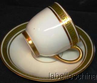 Pouyat Limoges The Athena Demitasse Teacup and Saucer  