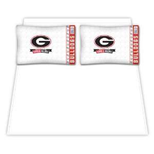  NCAA Georgia Bulldogs Micro Fiber Bed Sheets