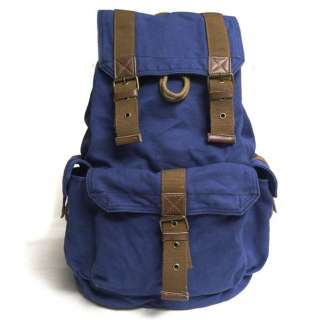 NEW Canvas Leather Travelling Outdoor Backpacks School Book bags 