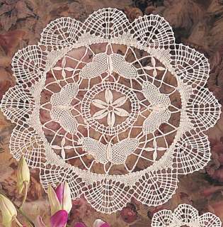 WHOLESALE LOT 12 HANDMADE CLUNY LACE DOILIES 6 ROUND BEIGE NEW  