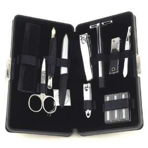  Manicure Set for Men   10 Piece Stainless Steel Beauty