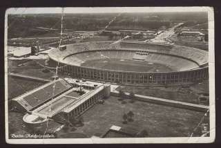 GERMANY RARE BERLIN OLYMPIC STADIUM 1936 POSTCARD LOOK  