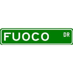  FUOCO Street Sign ~ Personalized Family Lastname Sign 